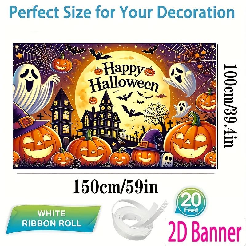 1Pcs Happy Halloween Ghost Pumpkin Haunted House Decoration Background Backdrop Decorations For Photo Studio Photo Booth Party