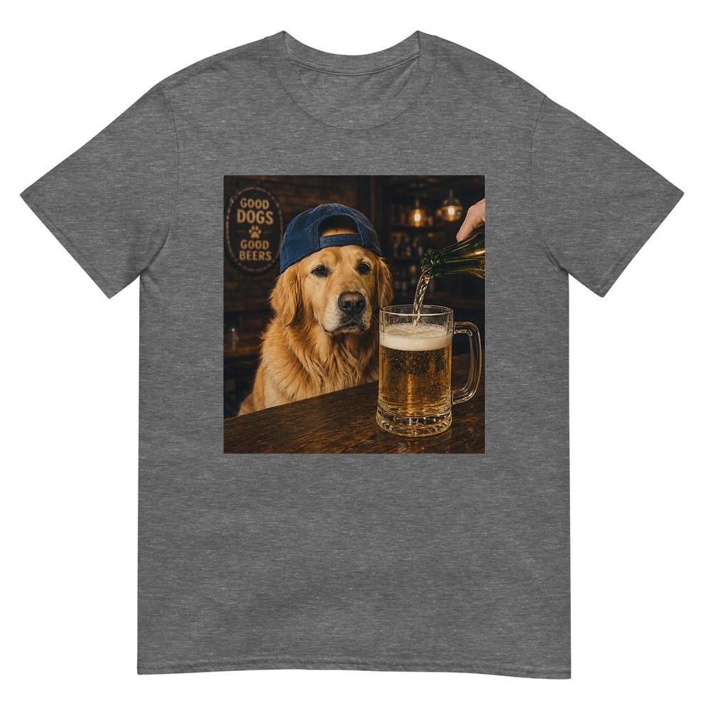 Golden Retriever Drinking Beer Funny Dog Beer Humor Tshirt