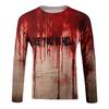 Halloween Print Raglan Sleeve Men's Long Sleeve Top