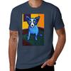 Painting Blue Dog After George Rodrigue Tshirt Soft Touch Basic Cotton Tshirt