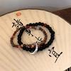Handcrafted Ethnic Style Natural Stone Beaded Bracelet Unisex Geometric Design