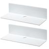 2Pcs Acrylic Floating Wall Shelves with Hole Wall Mounted Clock Speaker Organizer Display Bracket Home Decor