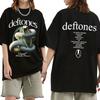 Музыкальная группа Deftones Принт Змея Футболка Унисекс Женская Винтажная Повседневная Мягкий Хлопок Футболки Унисекс Мода Уличная одежда