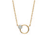 [L4618] - Gold Plated Necklace 'Sissi' White Gold - 12x10 Mm