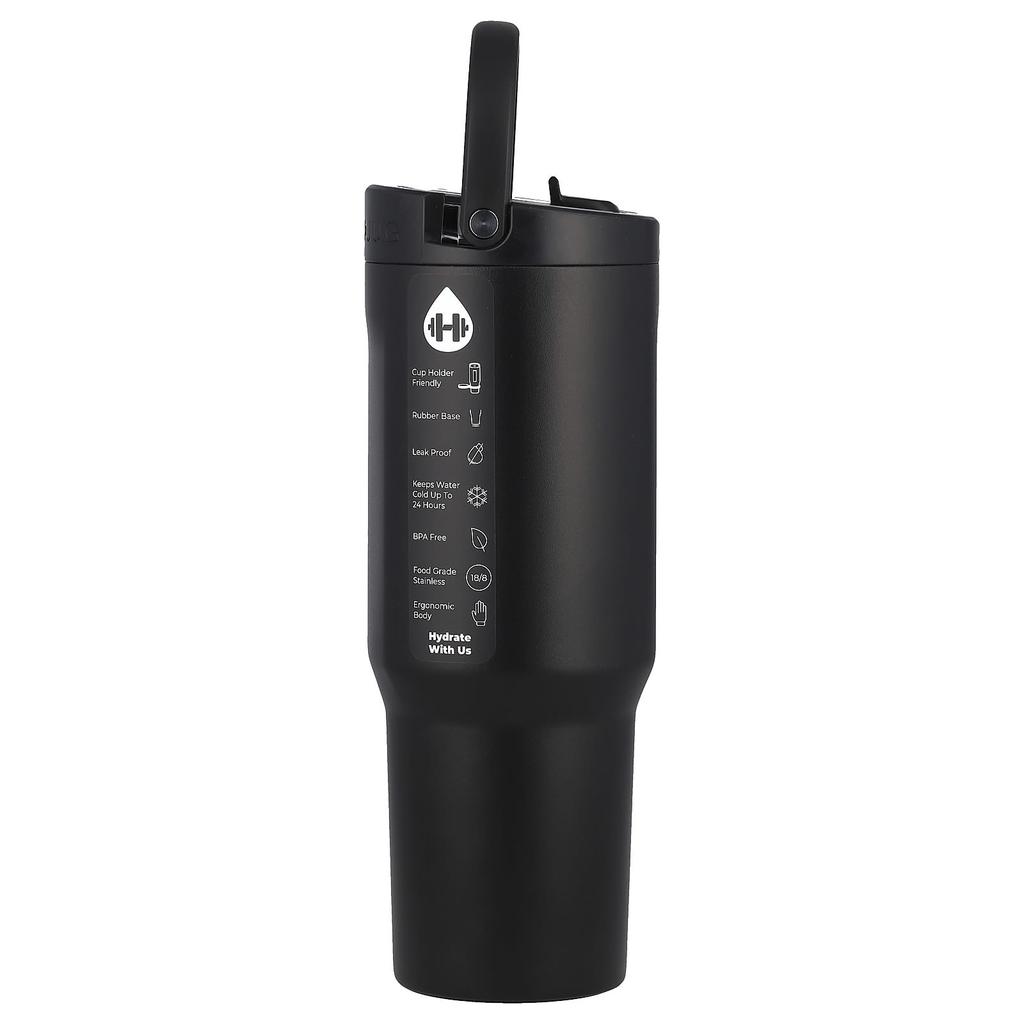 Спортивная бутылка, черная, 32 унции