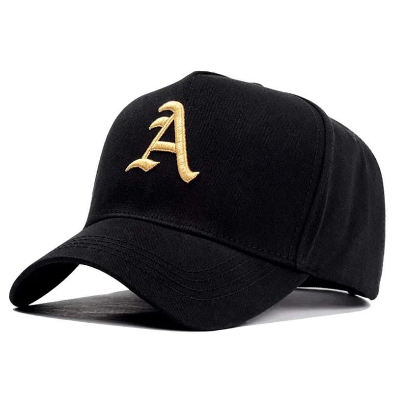 Baseball Stitching Embroidered A Lettering Alphabet Neutral Gender Women Men For Caps Spring Autumn Outdoor Adjustable Casual Hats Sunscreen Hat