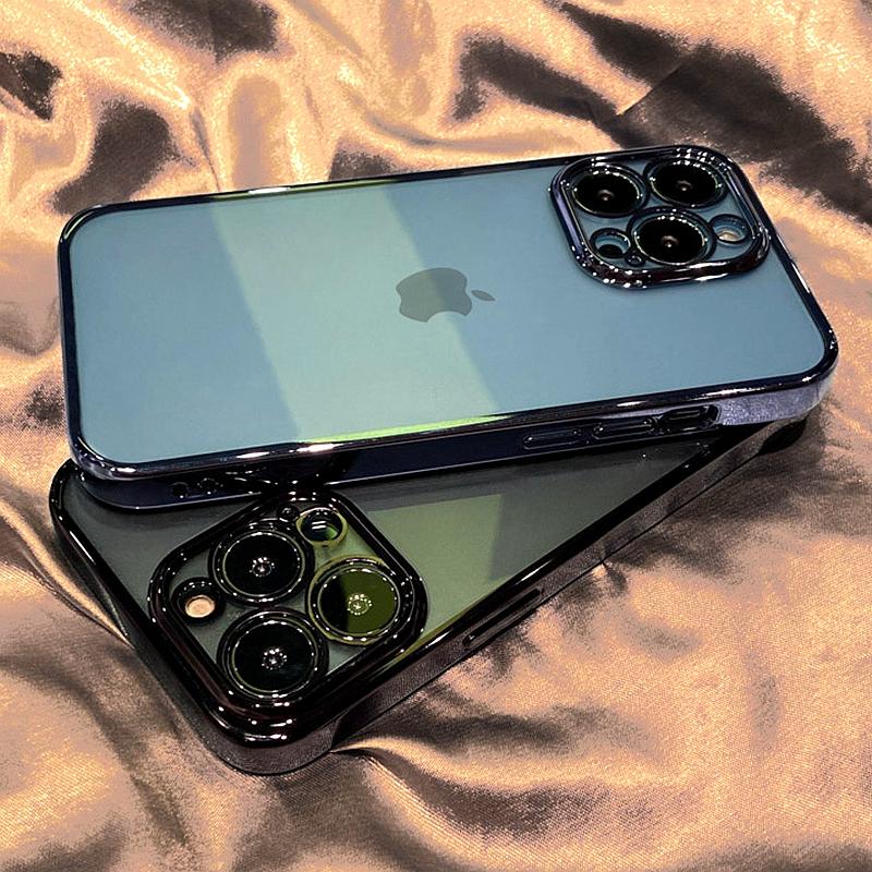 Роскошный прозрачный чехол Eectroplate для iPhone 15 14 13 12 11 Pro Max XR XS X 7 8 Plus SE, мини-бампер, прозрачный чехол