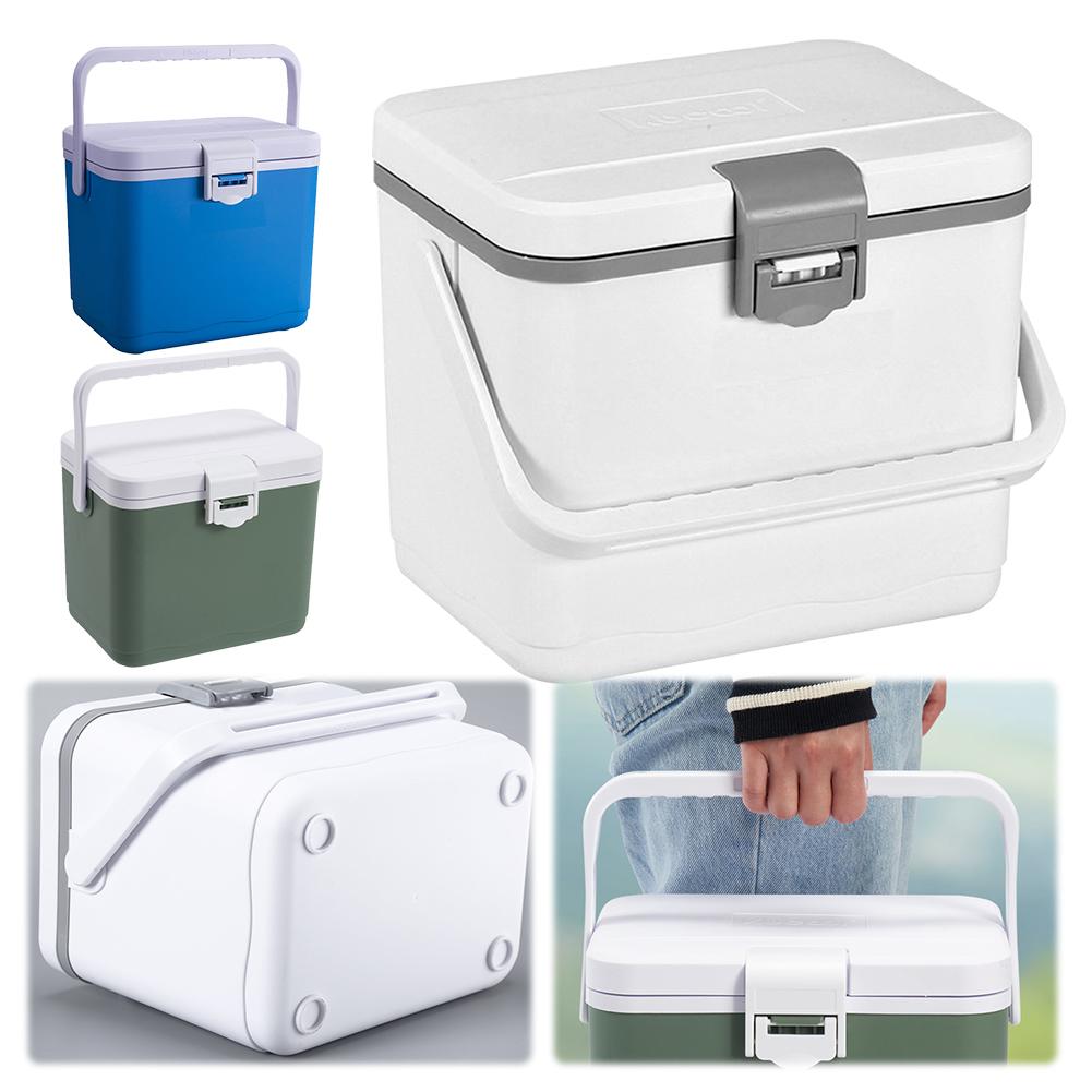 4.5L Camping Car Refrigerator with Handle Mini Freezer Fridge Heat Preservation Food Storage Cooler Box for Camping Tailgating