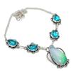 Green Onyx, Topaz Gemstone 925 Sterling Silver Jewelry Necklace 18"