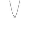Ожерелье из титановой стали, такое же квадратное ожерелье, как у знаменитостей, персонализированное универсальное ювелирное изделие в стиле Харадзюку для мужчин и женщин