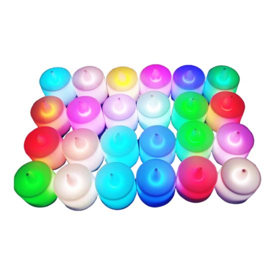 24 шт. светодиодных чайных свечей в форме сердца, беспламенные мерцающие свечи, электрические чайные свечи на батарейках для Дня святого Валентина