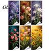 Outdoor Garbage Bin Decorative Vinyl Floral Trash Can Stickers, Waterproof Self?Adhesive Decals, Vintage Flower Pattern Decor Garden Waste Container