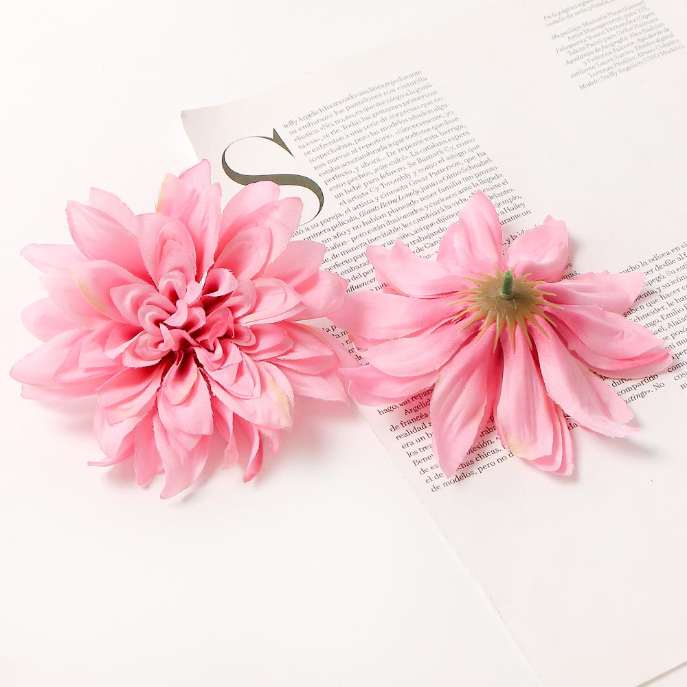 5 шт. Насыпные искусственные головки цветов георгина Рождественское украшение Декор для дома и комнаты Свадебное украшение для стен Искусственные цветы Аксессуары