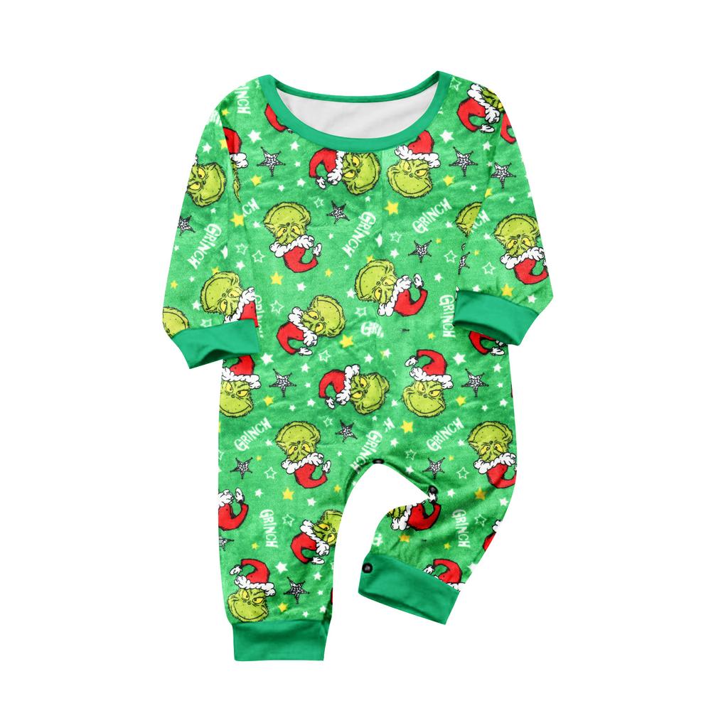 Parent-child Christmas Print Home Suit Long-sleeved Top And Pants