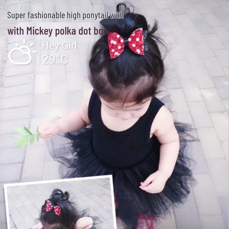 Korean Style Children's Sparkly Bow Hair Clips - Princess Hair Accessories