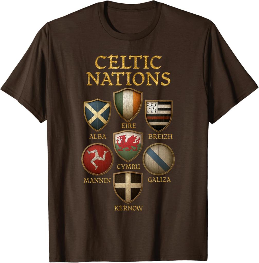 Celtic Nations Shields Flags Mythology Heritage Design TShirt unisex mens fashion apparel 2026 new style