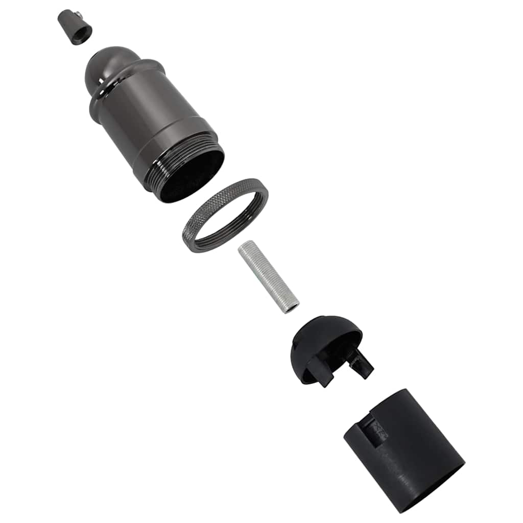 Lamp Holder Set 2 pcs Glossy Black E27