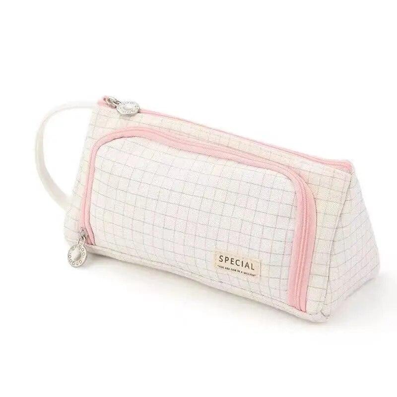 Girl's Minimalist Pencil Case for Junior High School Students, Large Capacity Storage for Popular Stationery, Pencil Case for Ju