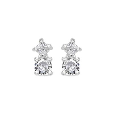 Boucles D'oreilles - LUXENTER - Viaber - Finition Argent Brillant - Zircone Brillante - Plaqué Rhodium