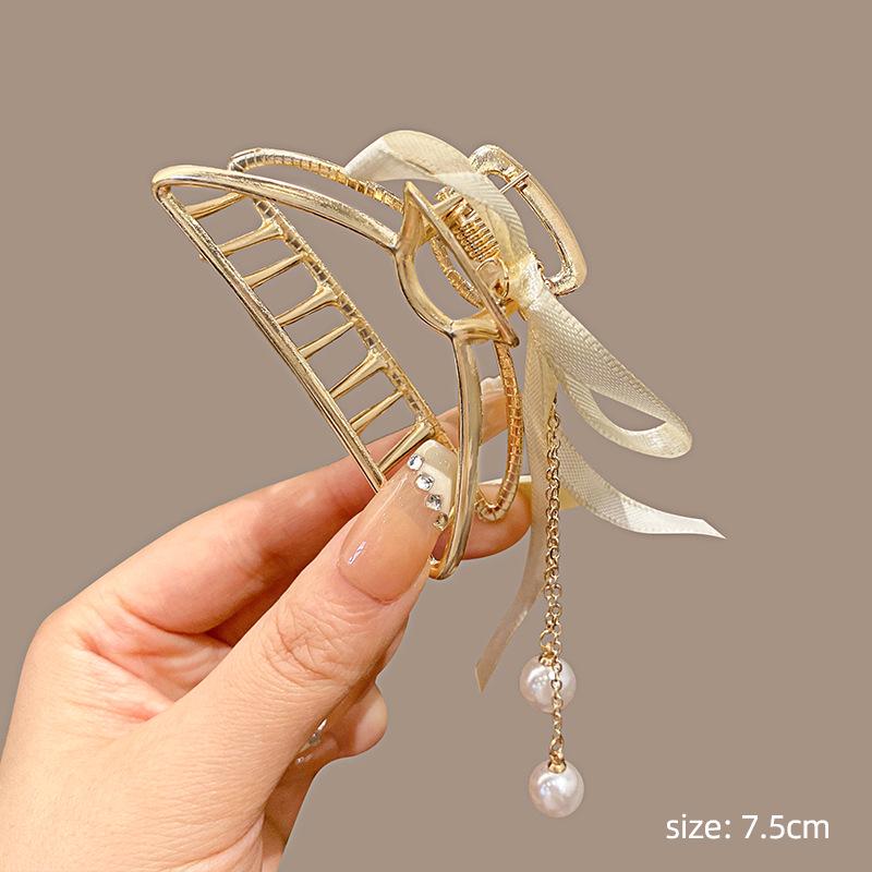 2024 Высококачественная металлическая заколка для волос в форме акулы для женщин