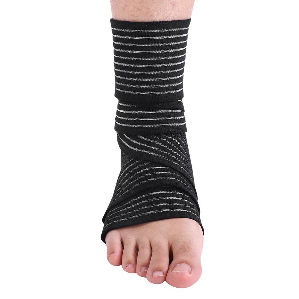 Дышащий бандаж для поддержки лодыжки, компрессионный бандаж, эластичный защитный ремень для защиты стопы