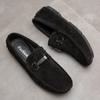 Summer Men'S Casual Slip On Fashion Suede Shoes Men Loafers Moccasin Black One-Step Shoes Comfortable Flats Man Fashion Footwear