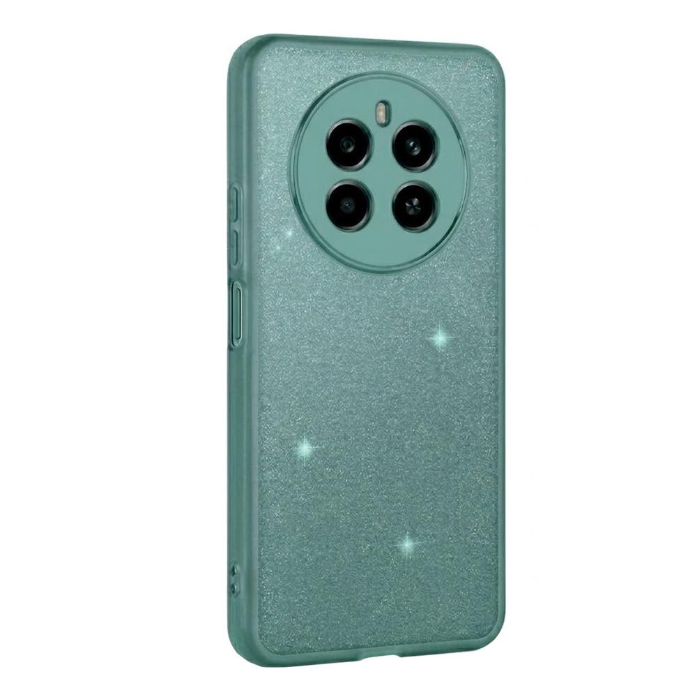 Realme 12 Case, Glittery Powder, Green