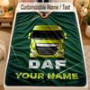 Flannel BlanketDAF Custom Name Text Personalized Soft Warm Throw Blanket Home Decor Gift