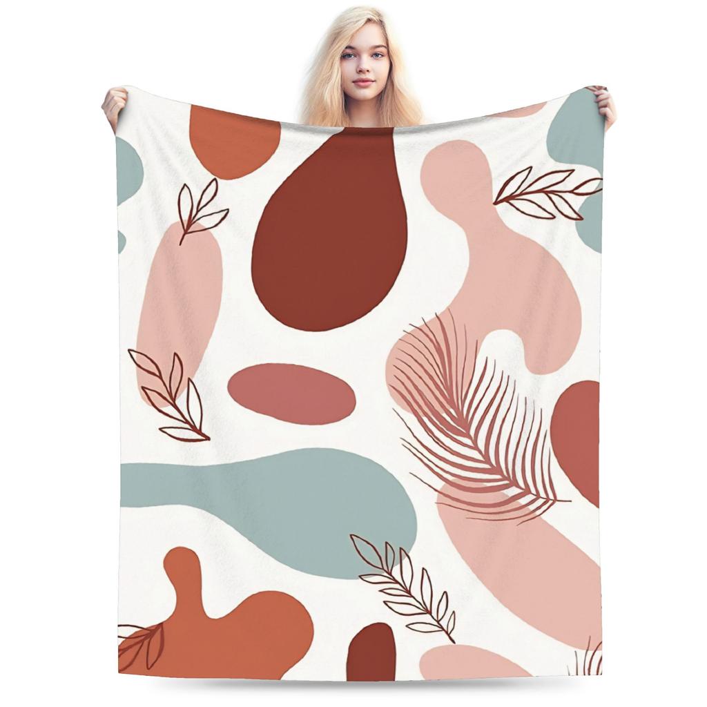 Bohemian pattern Flannel Blanket Winter Warm Soft Throw Blanket for Kids Living Room Funny Bedspread Sofa Bed Cover