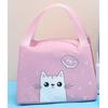 Lunch Bag Insulated Aluminum Foil Large Capacity Handheld Portable Cute Cartoon  Cat