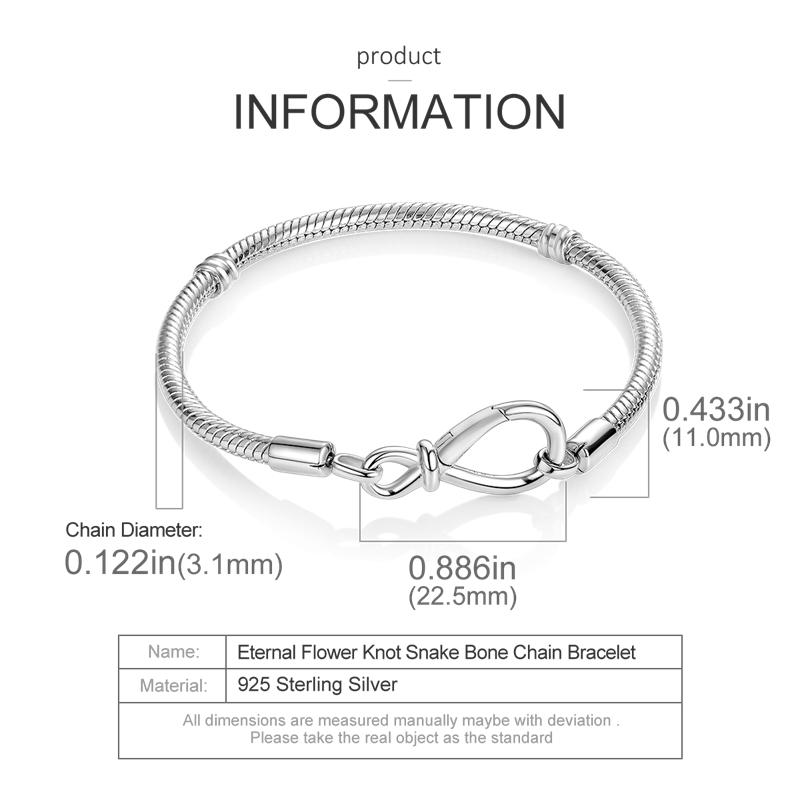 Модный тренд 925 Серебряная змея цепочка застежка браслет шарм подходит оригинальный кулон из бисера DIY изготовление ювелирных изделий для женщин подарок на день рождения