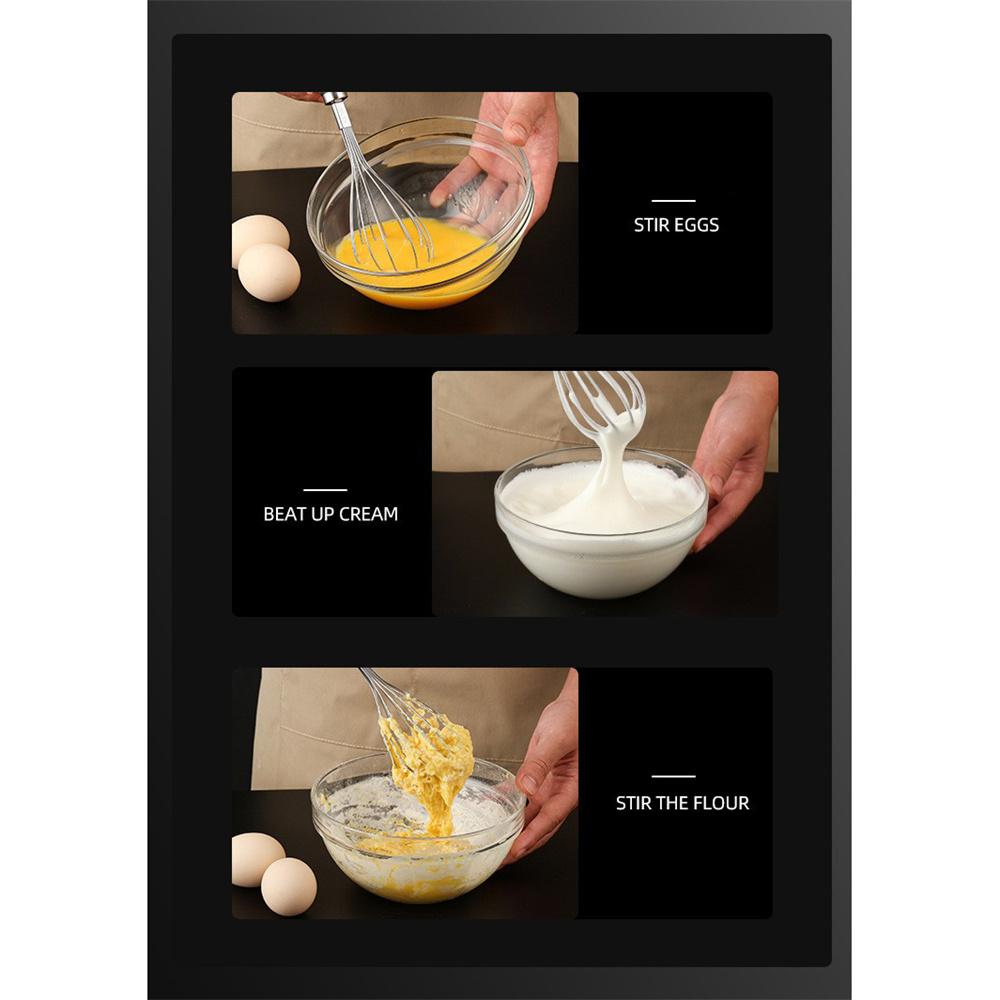 Полуавтоматический венчик для яиц из нержавеющей стали 304, ручной венчик-блендер