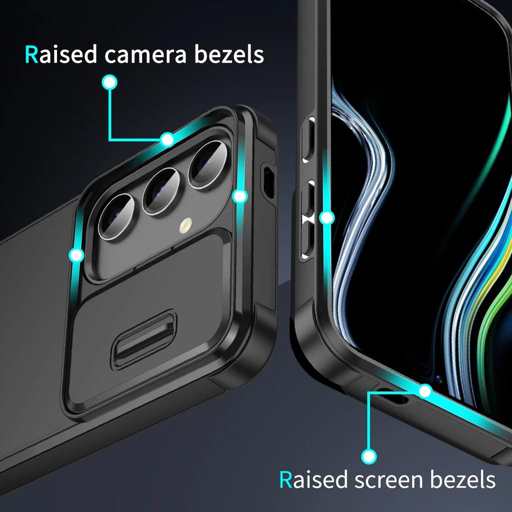 Case For Samsung S24 Ultra Slide Camera Armor Phone Cover For Samsung Galaxy S25 S23 S22 S21 Ultra Plus S24FE S23FE S21FE Case