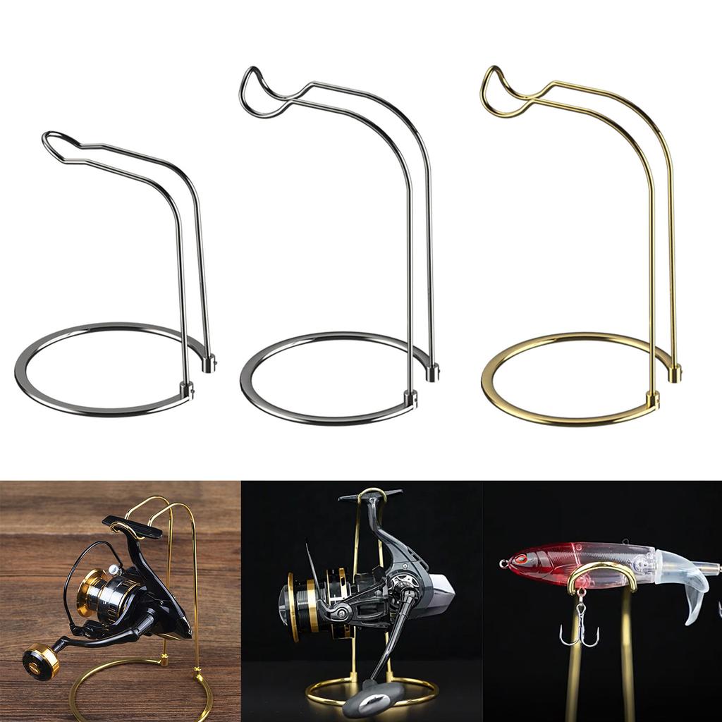 Стойка для спиннинговых катушек Подставка-полка для рыболовных снастей Нержавеющая сталь Подставка для демонстрации рыболовных катушек Аксессуары для рыболовных катушек
