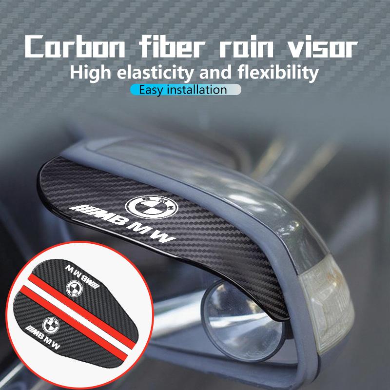 2pcs Car Rearview Mirror Rain Carbon Fiber Protector Stickers For BMW 1 3 5 7 Series M F01 F20 F10 F13 E52 E53 E60 E93 HF5