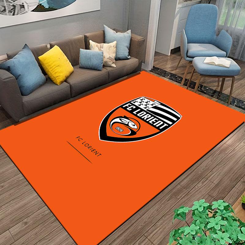FC Lorient Football Logo Carpet suitable as a non-slip mat for the living room or bedroom sofa