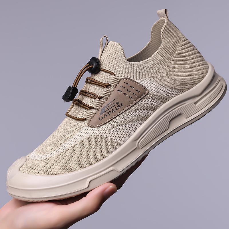 Мужские дышащие кроссовки Flyknit Mesh - Легкие, с мягкой подошвой, нескользящие, повседневная спортивная обувь для весны и лета.