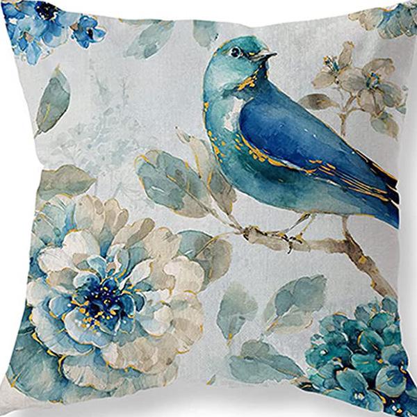 Ретро Американский Растительный Цветочный Принт Льняная Наволочка Гостиная Диван Автомобильная Подушка Подушка