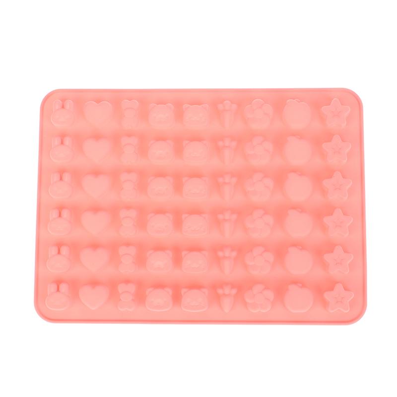 1Pc 54 Cavities Fruit Animal Silicone Mold Diy Mini Chocolate Ice Cube Tray Dropper Candy Fudge Non-Stick Jelly Baking Mold