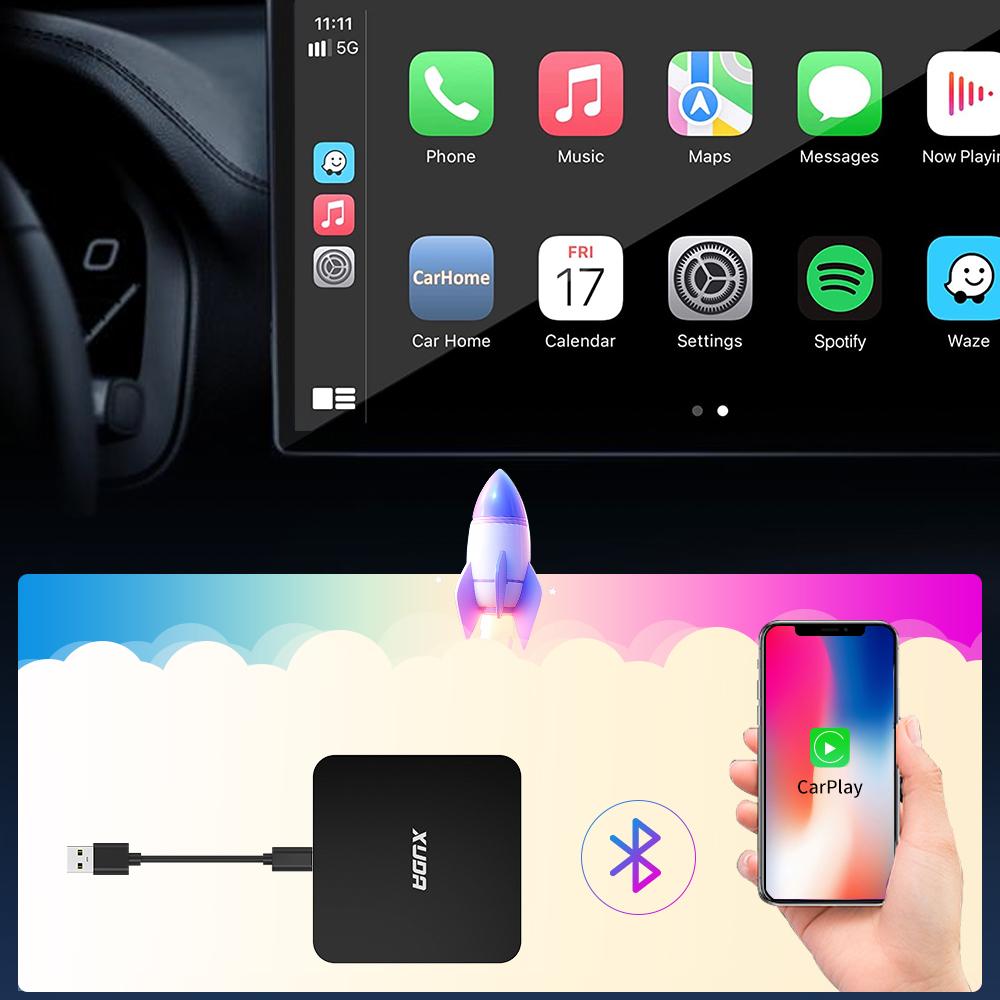 XUDA Wireless CarPlay Android Auto Wireless Adapter 2IN1 Box For Kia Sportage K5 Carnival Picanto Soul Seltos Telluride Niro EV6