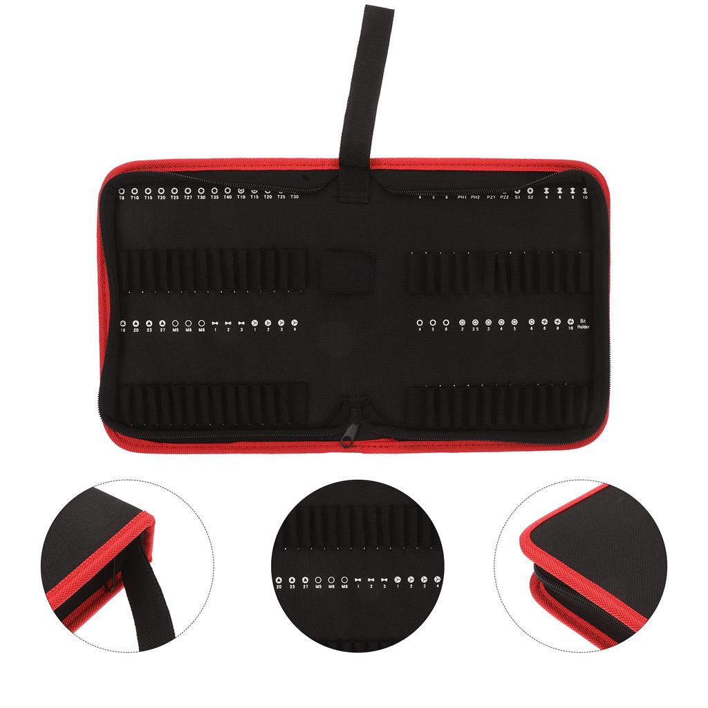 55Pcs Tool Pouch Batch Storage Bag Oxford Cloth Drill Bit Bags Utility Pouches With Zipper Small Tool Bag ganizer For Craftsmen