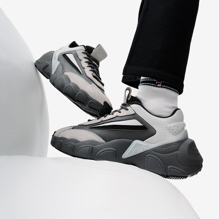 Fila Модные кроссовки Ткань Синтетическая кожа Двухслойная коровья замша Толстая подошва Амортизация Современные низкие повседневные туфли F12W241117FVF