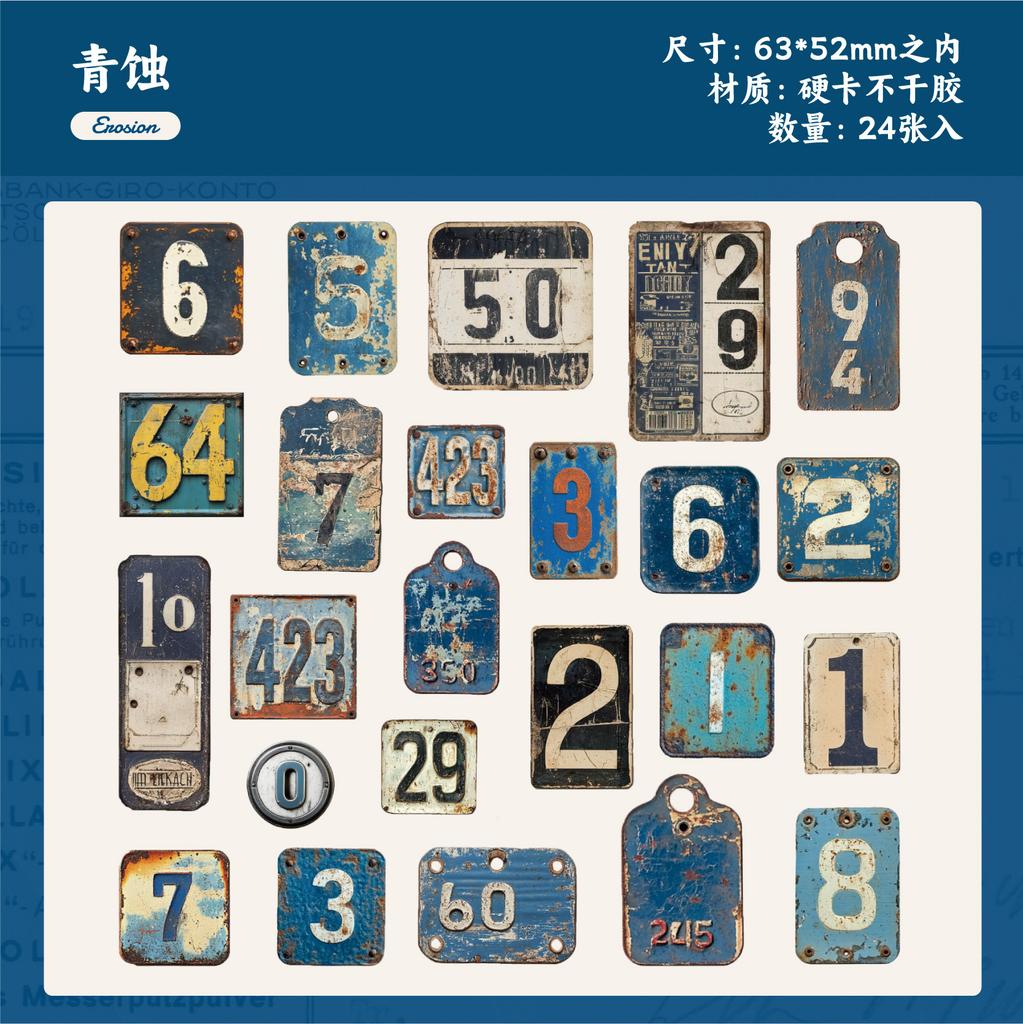 24pcs/lot Kawaii Stationery Stickers Erosion symbol Diary Decorative Mobile Stickers Scrapbooking DIY Craft Stickers