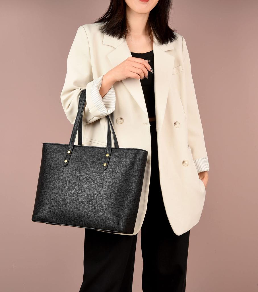 [FSD.WG] Women's Tote Bag Business Bag Stylish Popular 2-Way Handbag Commuting to School Large Capacity Leather Birthday Gift