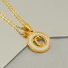 Модная новая нержавеющая сталь круглая полая конструкция 26 английских букв ожерелье золотая титановая сталь ключичная цепочка для женщин