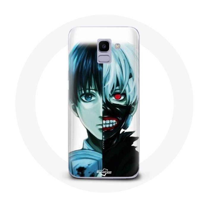 Case - Samsung - Galaxy J6 2018 - Tokyo Ghoul Half Face - Flexible - Synthetic Protection