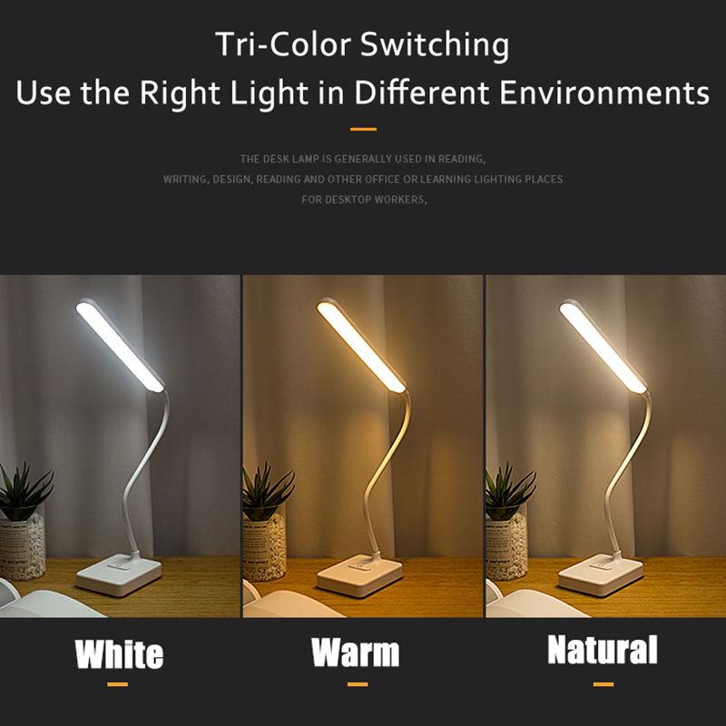 Настольная лампа Сенсорные настольные лампы для гостиной Настольные складные настольные лампы с гибкой стойкой и регулируемой яркостью Защита глаз Учебная лампа Светодиодный свет