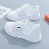 Lace Breathable White Shoes for Women Summer Korean Style Student Mesh Canvas Shoes Flat Shoes