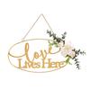 Celebrations Love Story Love Lives Here Metal Floral Plaque