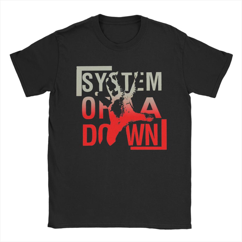 Novelty Punk Rock Band System Of A Down Tshirt Unisex Round Neck Short Sleeve Clothing Cotton Summer Top Tee